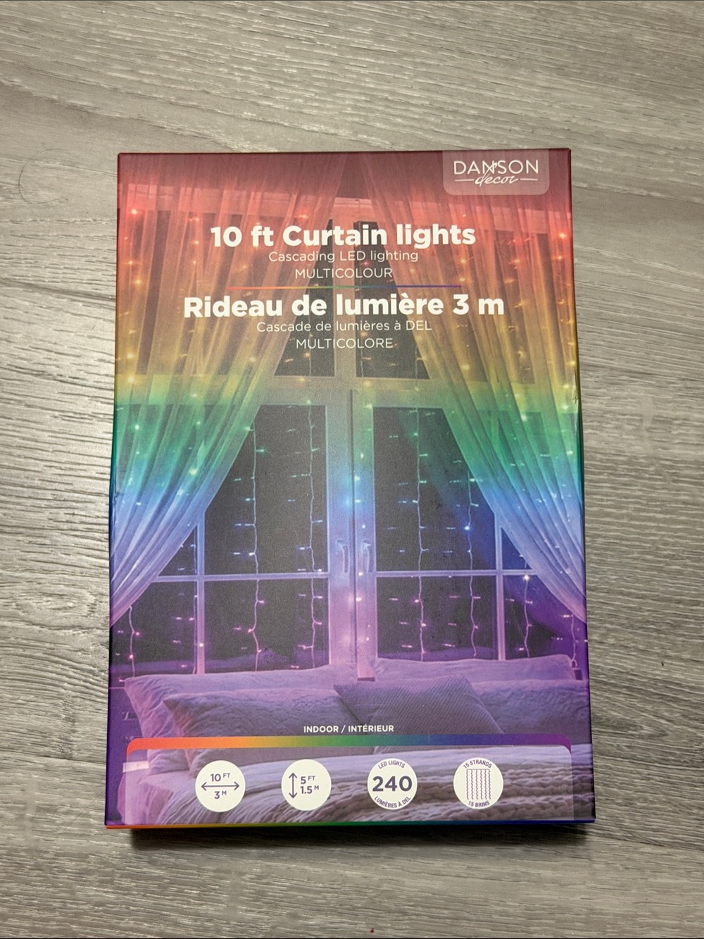 NEW Multicolour 10 ft Curtain Lights - Cascading LED String Lights